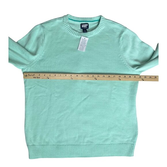 Lands End Sweater Womens M/ 10-12 Mint Green Drifter Mint Green LS Crewneck NWT - Picture 4 of 11